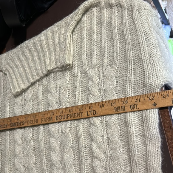 NWT Revolve Superdown distressed cable knit sweater - Picture 11 of 13
